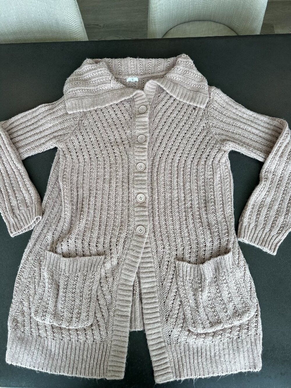 BP by Nordstrom Soft Oversized Cardigan - Large - Dusty Pink